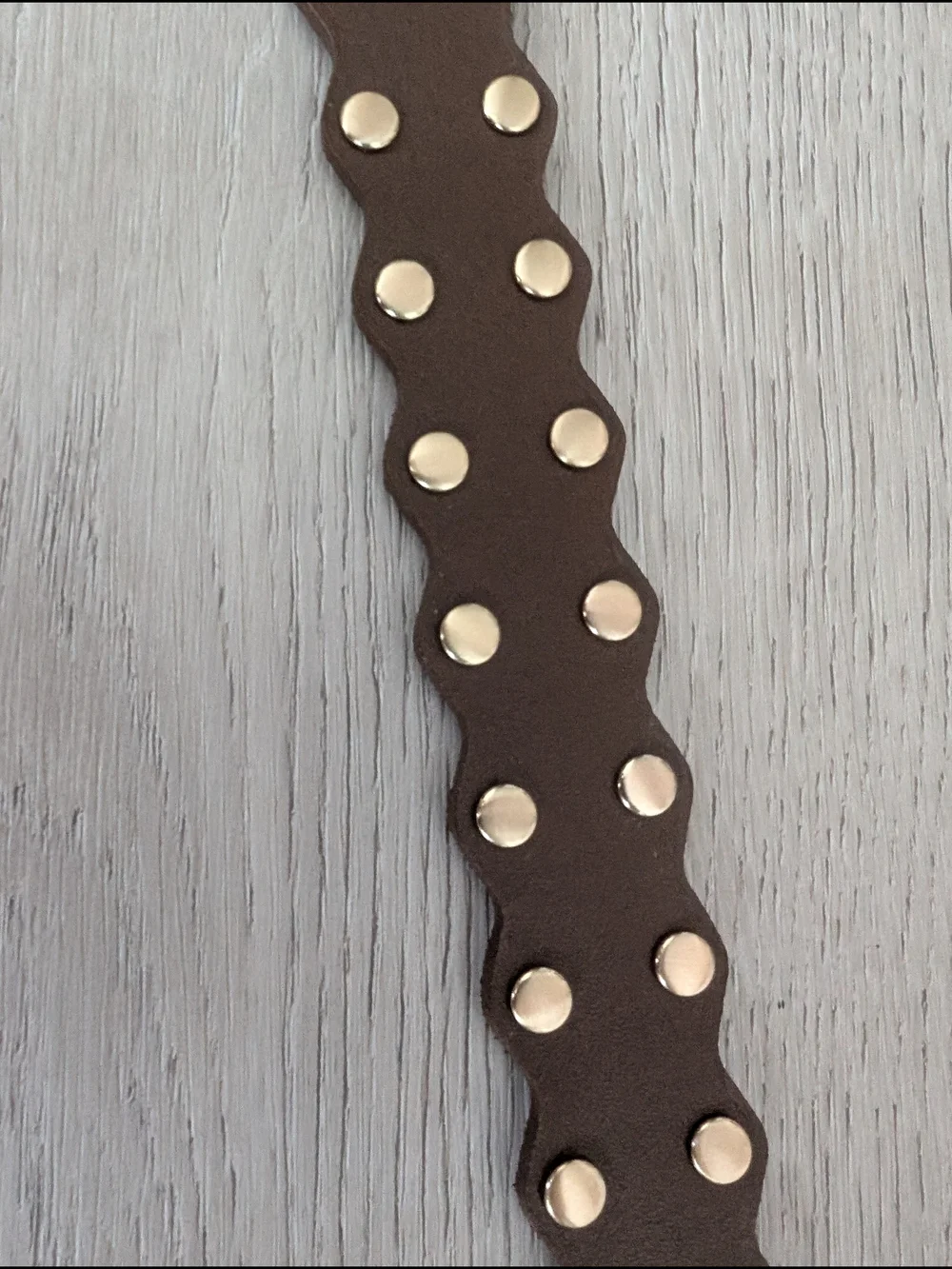 Madewell Brown Suede Belt with Gold-Tone Rounded Buckle